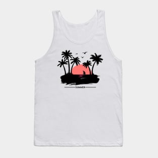 Summer. Tropical Paradise design Tank Top